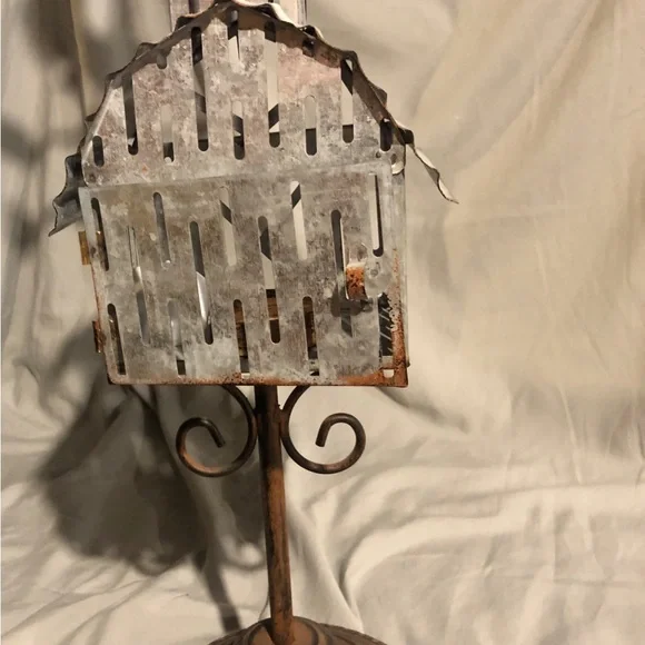 2 foot tall  Rooster Weather Vane candle holder all metal tin - Picture 8 of 11